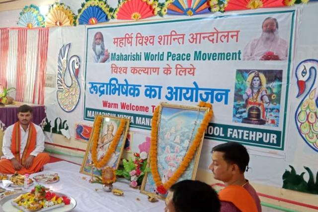 MVM Fatehpur: Rudrabhishek organisation on 2nd Shravan Somwar